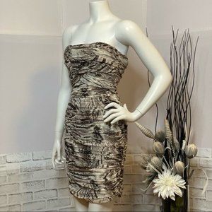 NWT Le Chateau Snake Print Strapless Dress